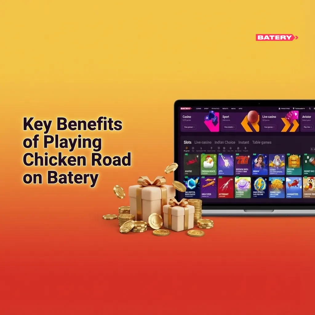 Infographic listing key benefits of Chicken Road Batery crash game for Canadian players, including high RTP and CAD support