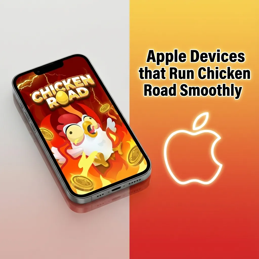 Chicken Road game displayed on various iPhone and iPad models compatible with iOS 12 and later