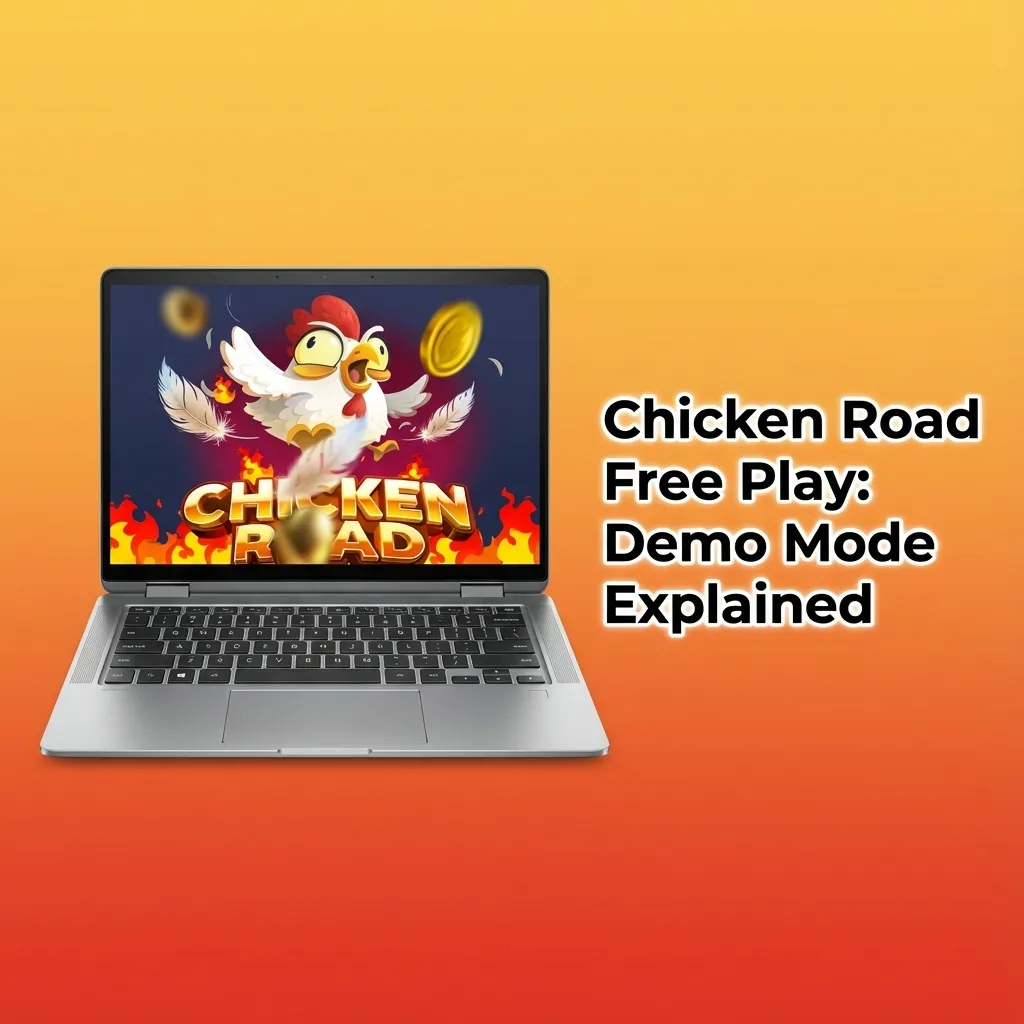 Screenshot of Chicken Road crash game demo mode with virtual credits and multipliers, labeled as free play tutorial.