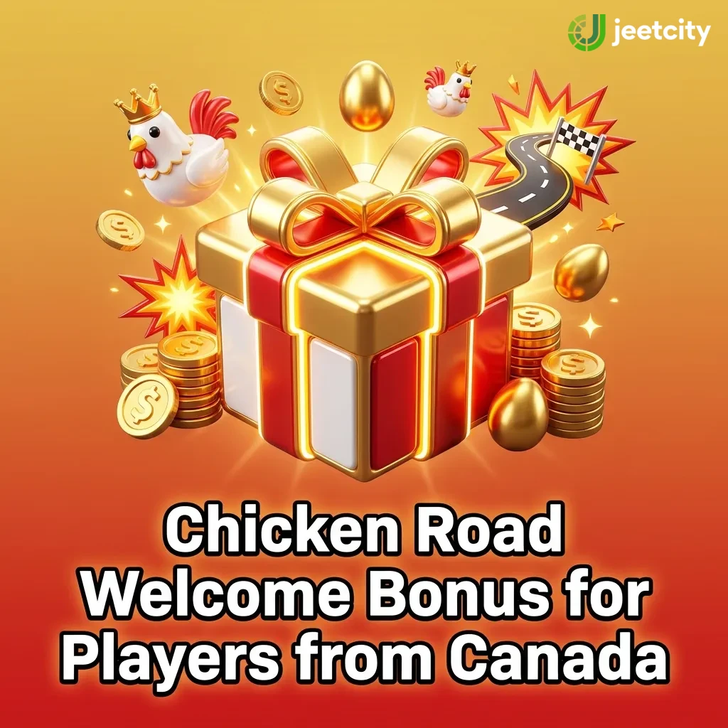 JeetCity casino welcome bonus for Canadian players: 100% match up to €7,500 plus 100 free spins for Chicken Road game