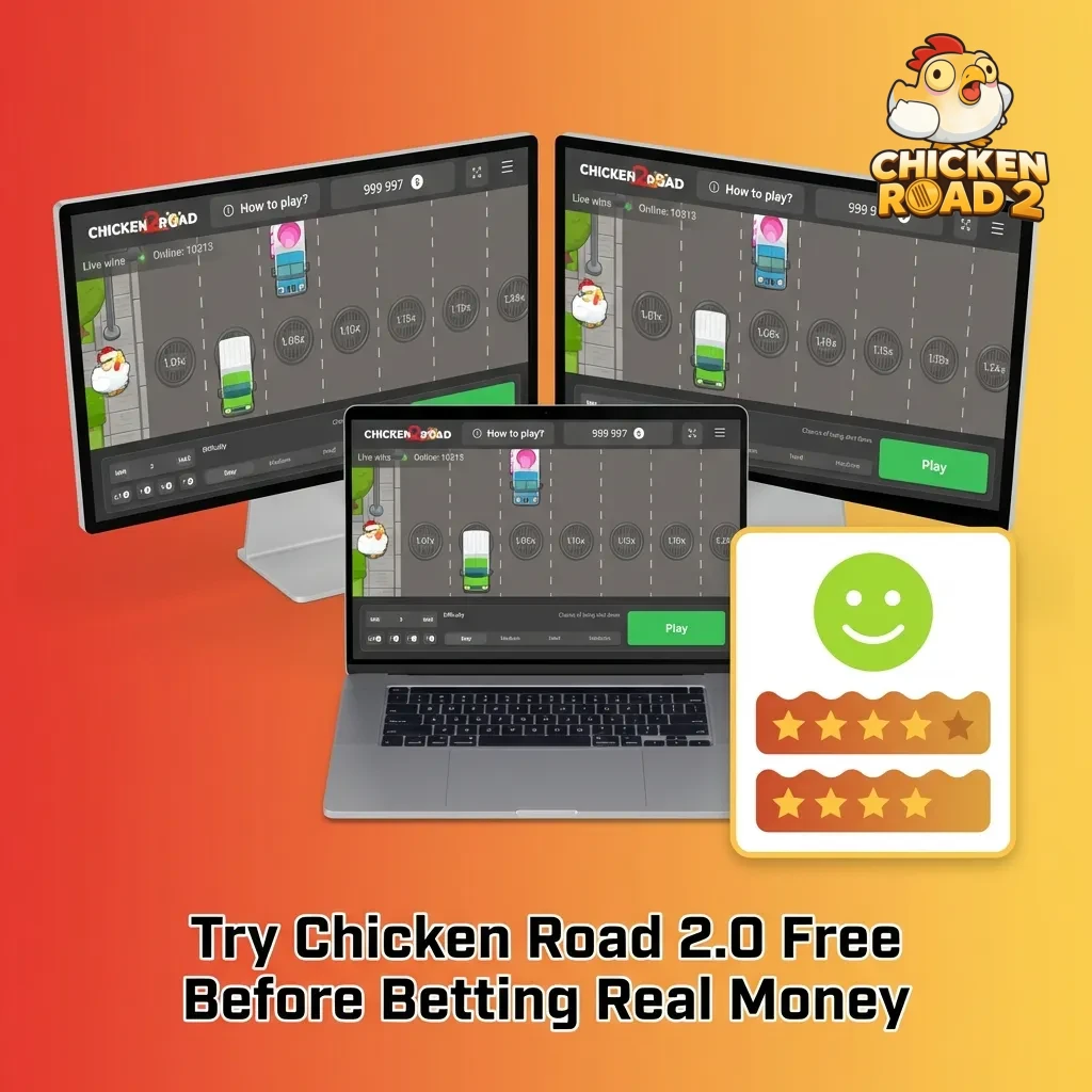 Player testing Chicken Road 2.0 demo mode with virtual credits on Stake.com before switching to real money bets