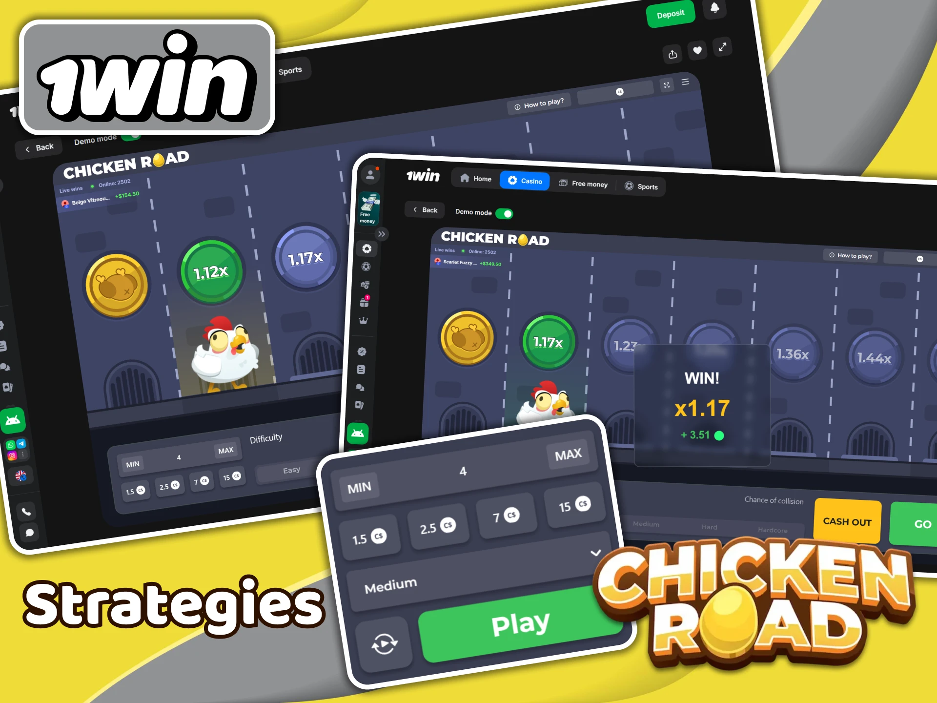 Learn the best Chicken Road strategies and use them when playing at 1win.
