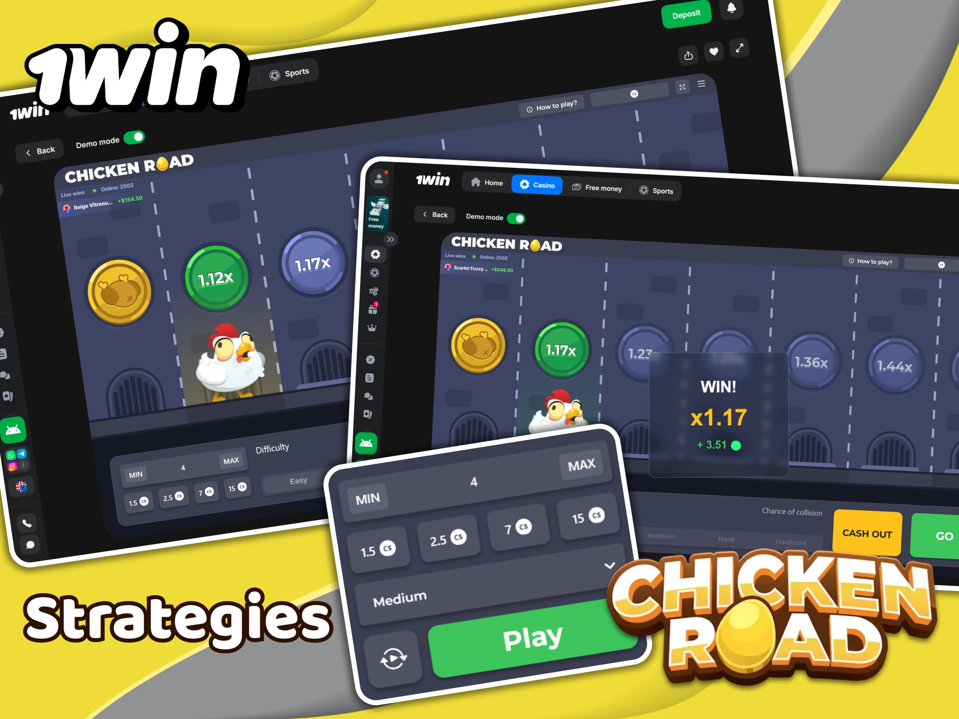 Learn the best Chicken Road strategies and use them when playing at 1win.