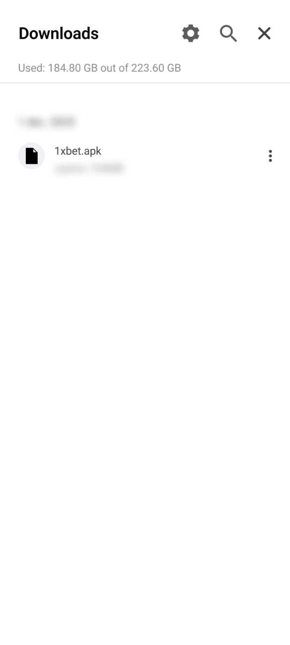 Open the Downloads folder to install the app.