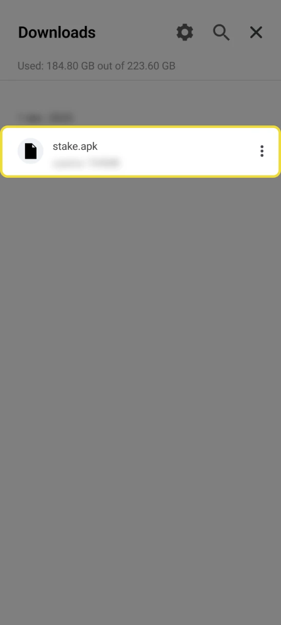 Open the downloaded APK file and install the casino app.