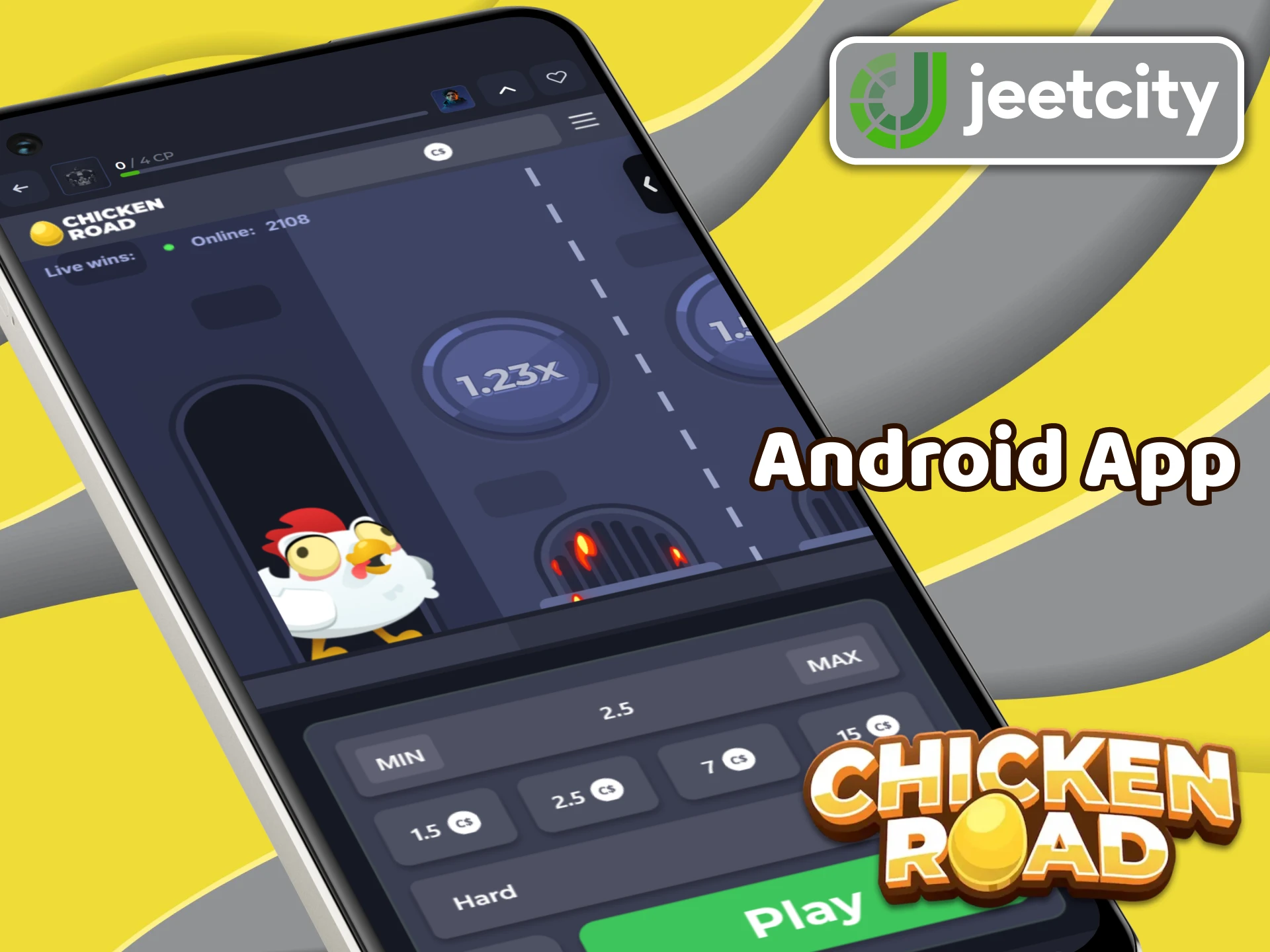 Enjoy the JeetCity mobile version for Android and start playing Chicken Road.