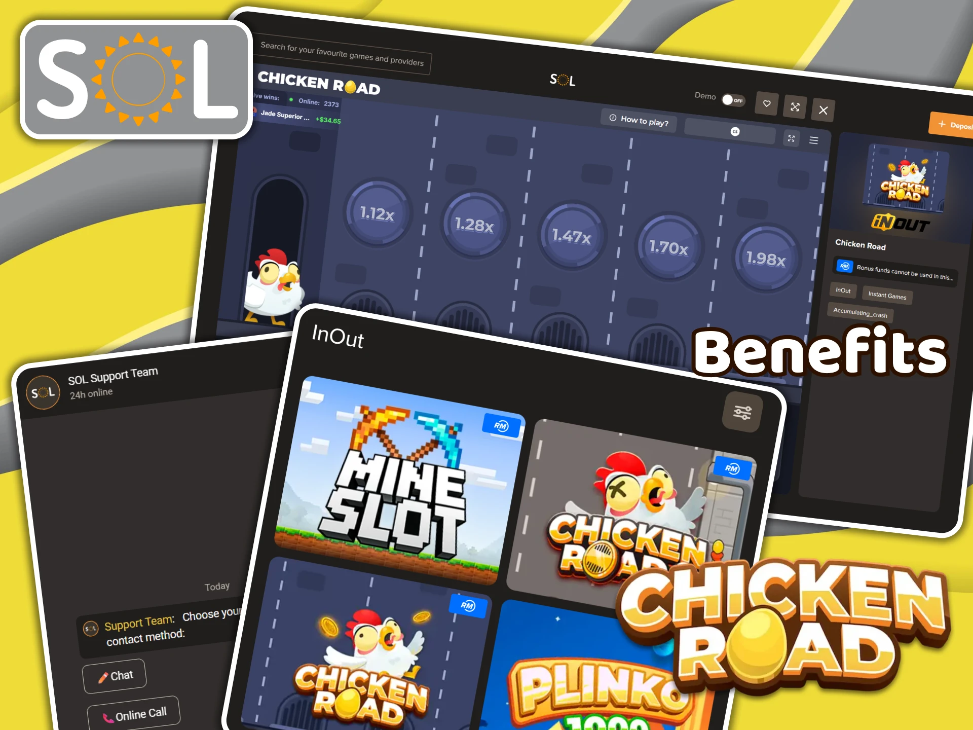 Learn about the key benefits of the SOL Casino for Chicken Road players.