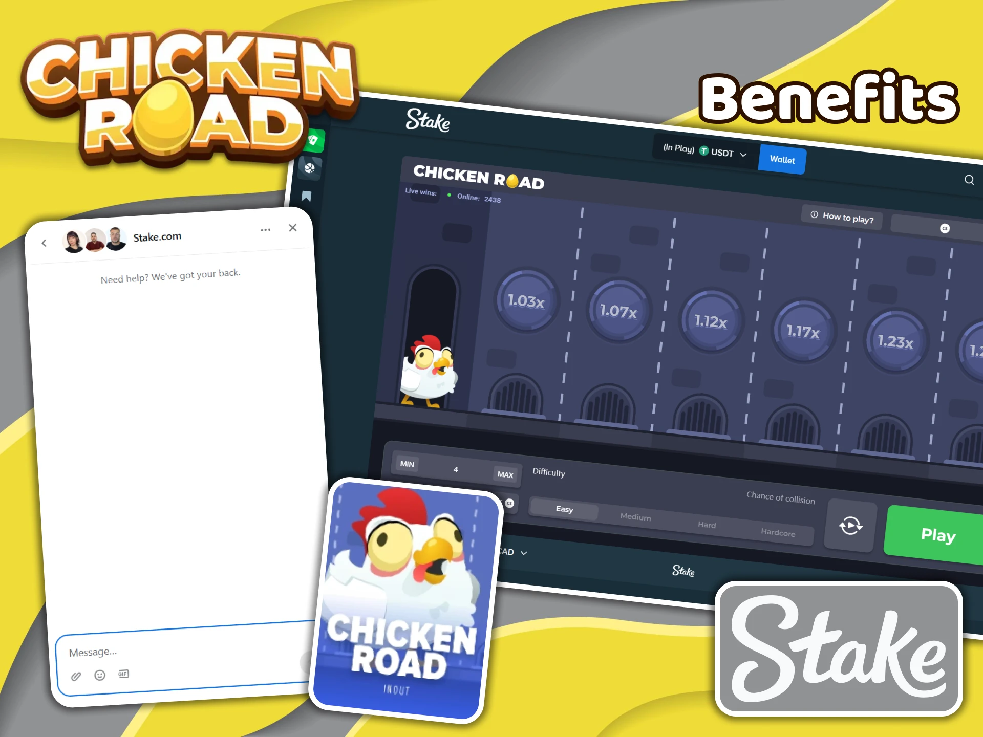 The official Stake website has a lot of advantages for Chicken Road players.